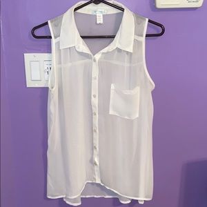 Sheer collared blouse